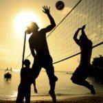 Yellow-beach-volleyball